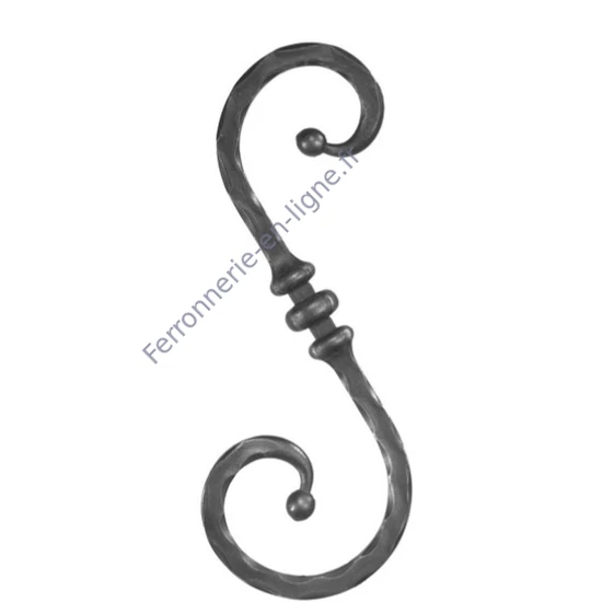 accessoire de ferronnerie, volute en fer forgé