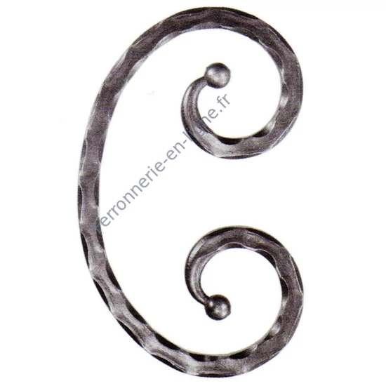 accessoire de ferronnerie, volute en fer forgé