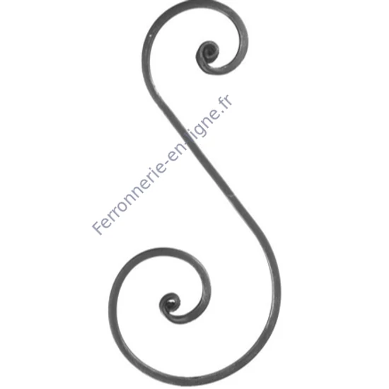 accessoire de ferronnerie, volute en fer forgé