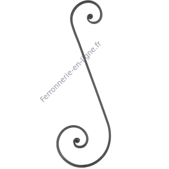 accessoire de ferronnerie, volute en fer forgé