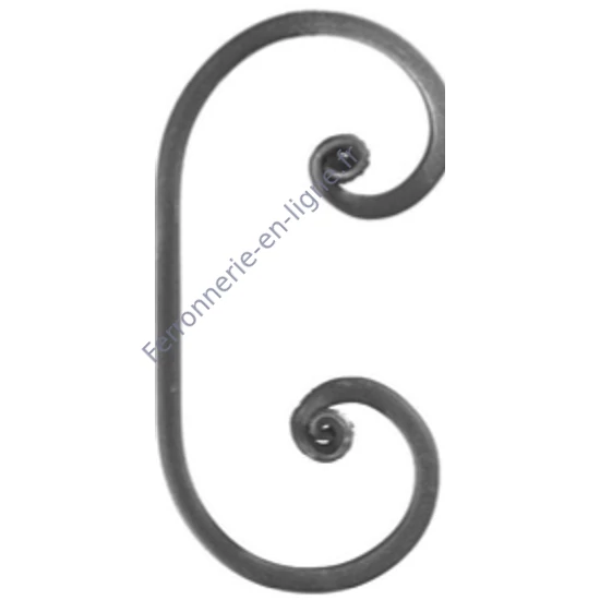 accessoire de ferronnerie, volute en fer forgé