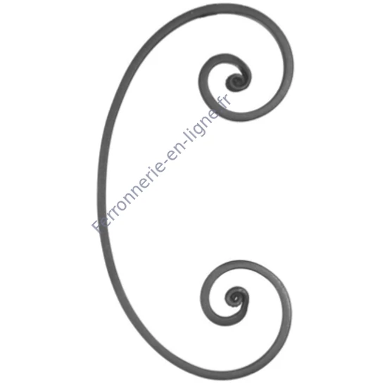 accessoire de ferronnerie, volute en fer forgé