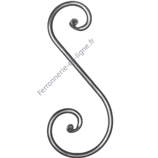 accessoire de ferronnerie, volute en fer forgé