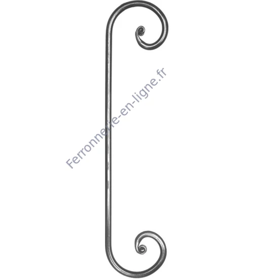 accessoire de ferronnerie, volute en fer forgé