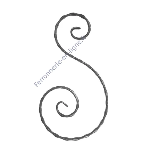 accessoire de ferronnerie, volute en fer forgé