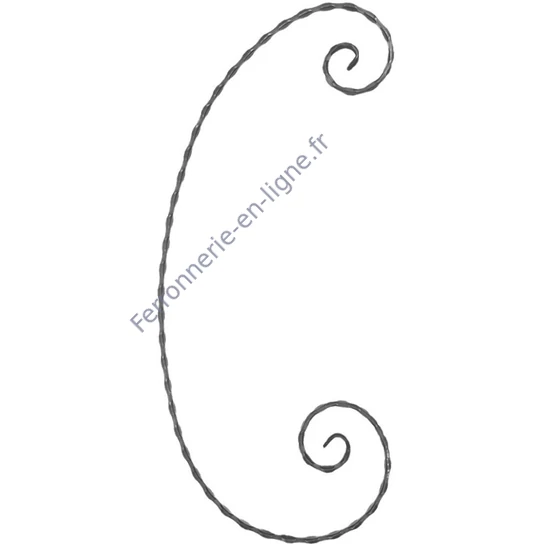 accessoire de ferronnerie, volute en fer forgé