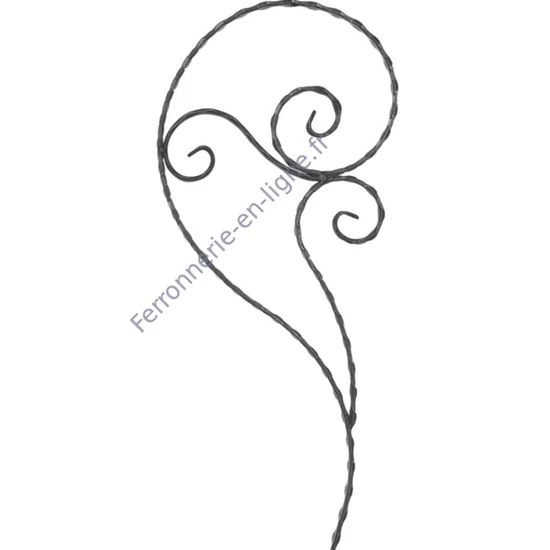 accessoire de ferronnerie, volute en fer forgé
