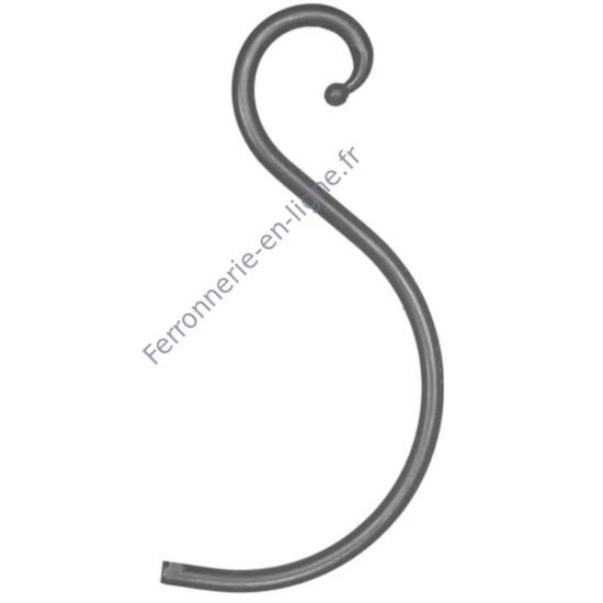 accessoire de ferronnerie, volute en fer forgé