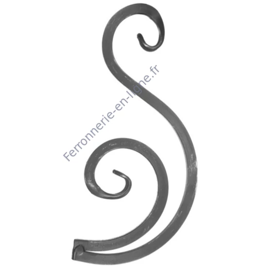 accessoire de ferronnerie, volute en fer forgé