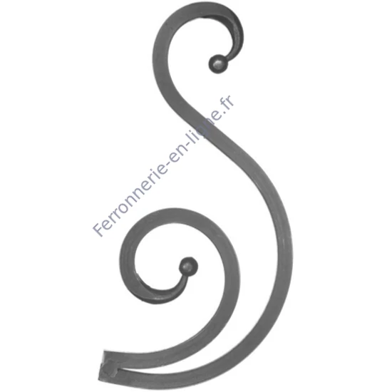 accessoire de ferronnerie, volute en fer forgé