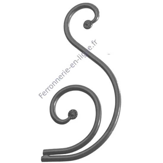 accessoire de ferronnerie, volute en fer forgé
