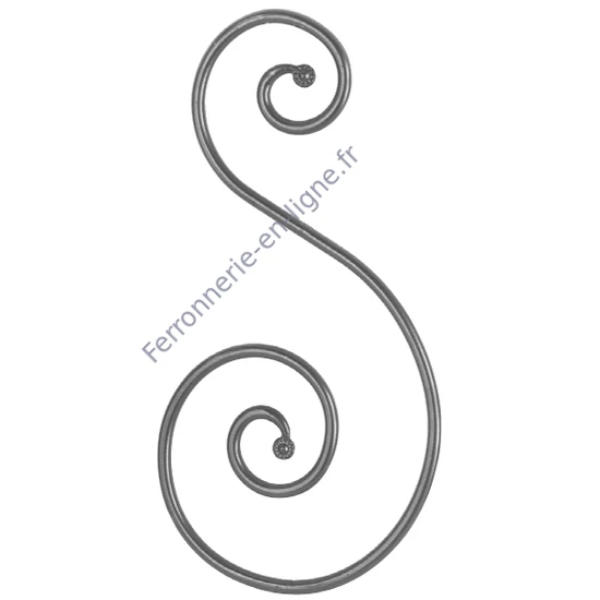 accessoire de ferronnerie, volute en fer forgé