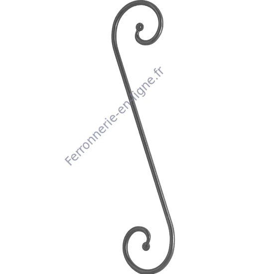 accessoire de ferronnerie, volute en fer forgé