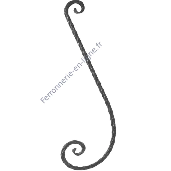 accessoire de ferronnerie, volute en fer forgé