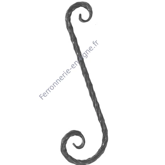 accessoire de ferronnerie, volute en fer forgé