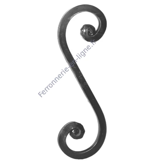 accessoire de ferronnerie, volute en fer forgé