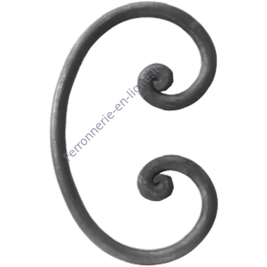 accessoire de ferronnerie, volute en fer forgé