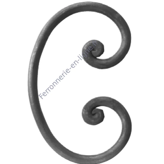 accessoire de ferronnerie, volute en fer forgé