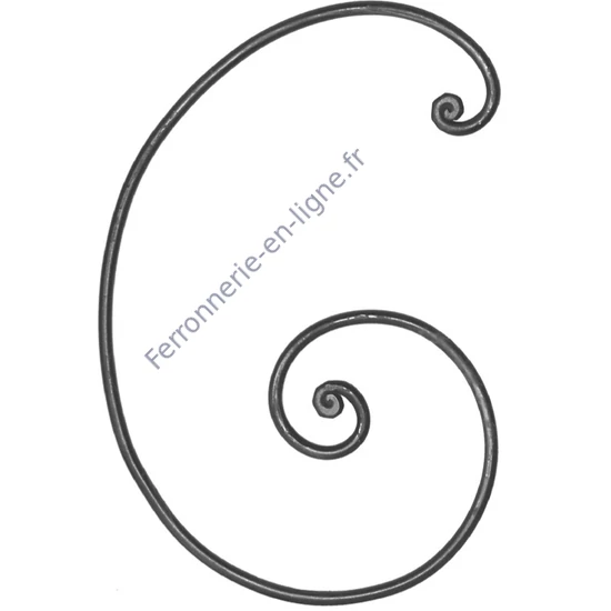 accessoire de ferronnerie, volute en fer forgé