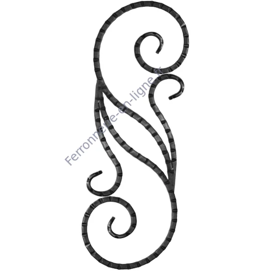 accessoire de ferronnerie, volute en fer forgé