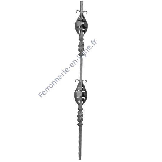 accessoire de ferronnerie, barreau en fer forgé
