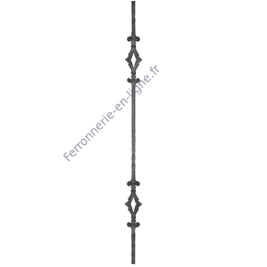 accessoire de ferronnerie, barreau en fer forgé