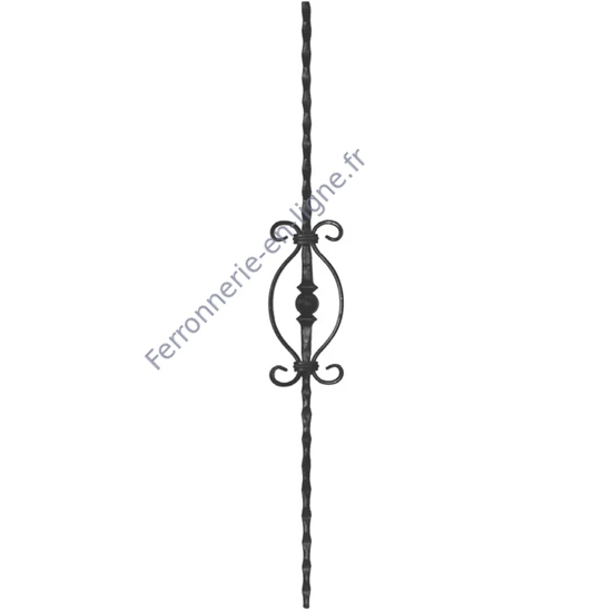 accessoire de ferronnerie, barreau en fer forgé