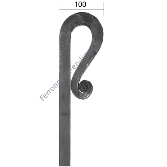 Pointe de lance en fer forgé, épais, différentes dimensions