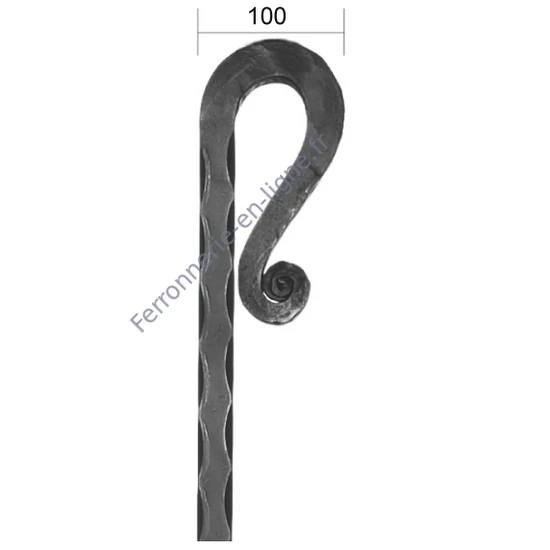Pointe de lance en fer forgé, épais, différentes dimensions