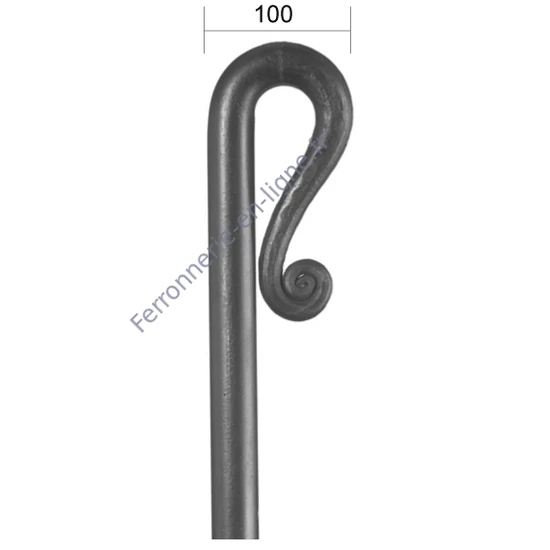 Pointe de lance en fer forgé, épais, différentes dimensions