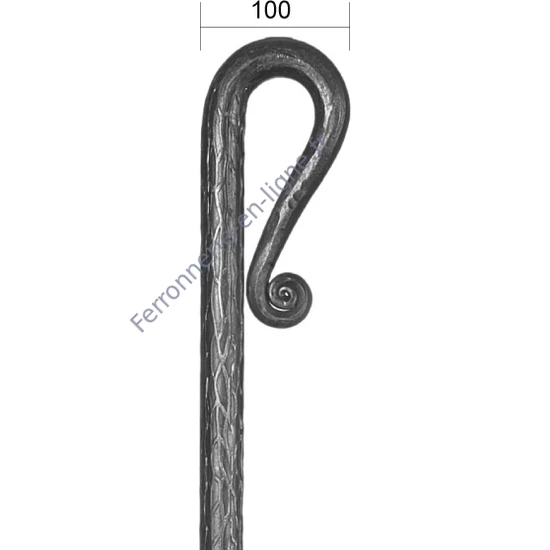 Pointe de lance en fer forgé, épais, différentes dimensions