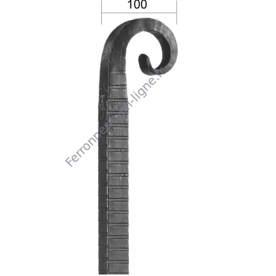 Pointe de lance en fer forgé, épais, différentes dimensions