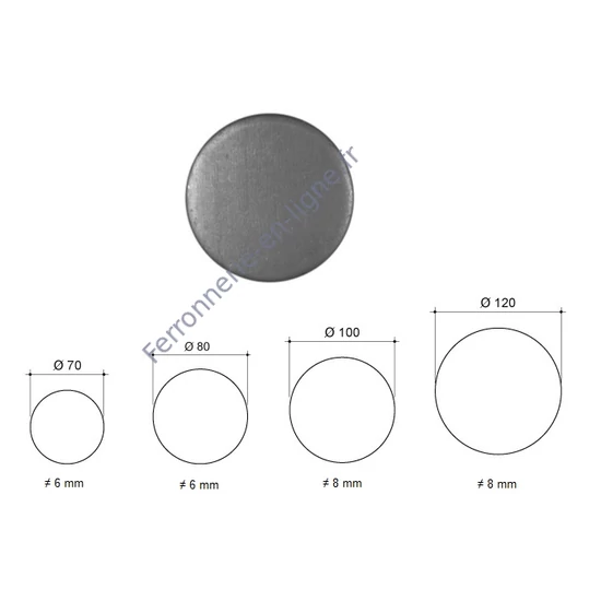 Platine, différentes dimensions