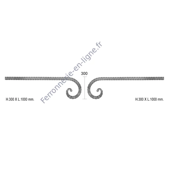 Arc de portail et de clôture, droite, différentes sections