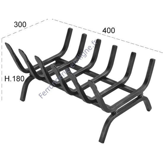 Supports à bois en fer forgé
