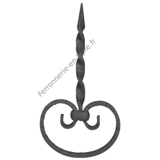 accessoire de ferronnerie, volute en fer forgé