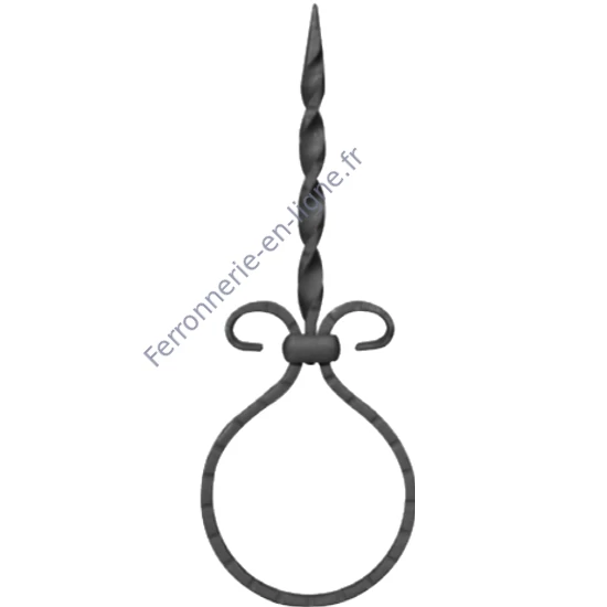 accessoire de ferronnerie, volute en fer forgé