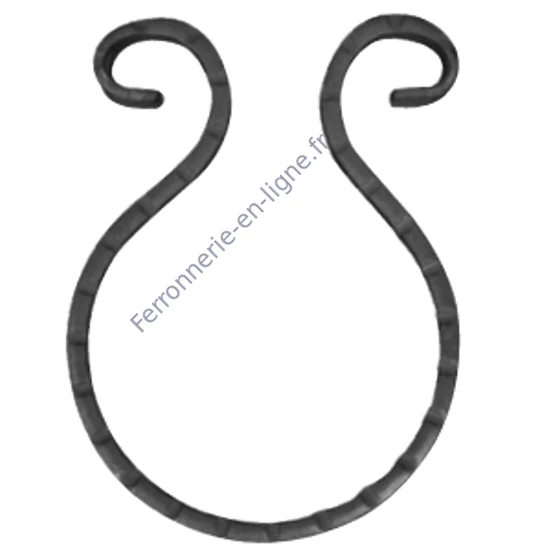accessoire de ferronnerie, volute en fer forgé