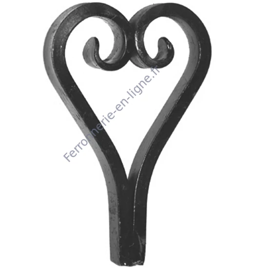 accessoire de ferronnerie, volute en fer forgé