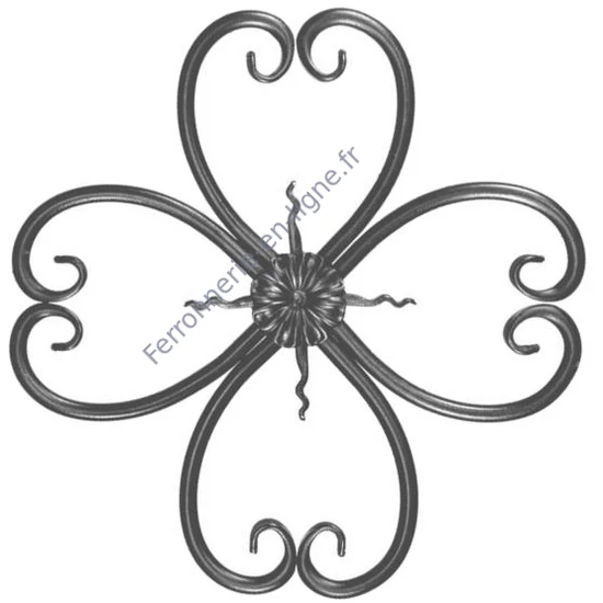 décoration en fer forgé, ornement en fer forgé