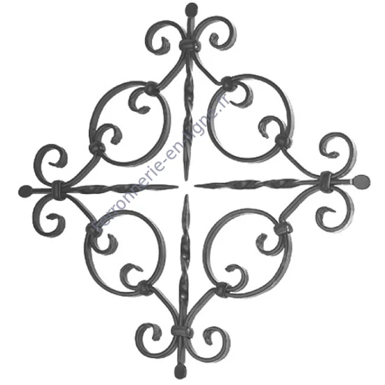 décoration en fer forgé, panneau en fer forgé