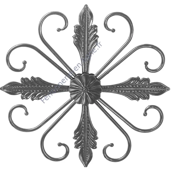décoration en fer forgé, panneau en fer forgé
