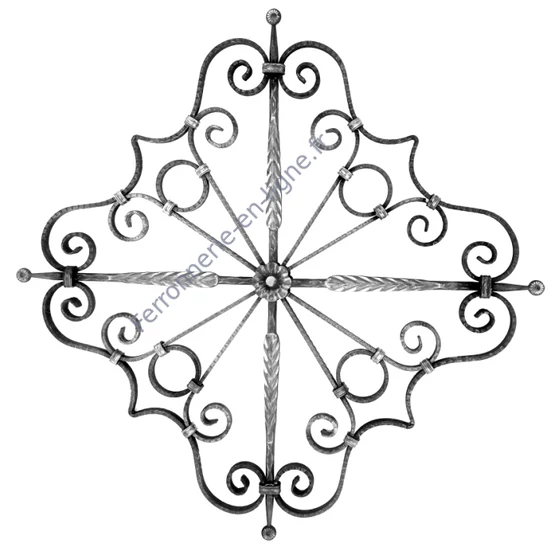 décoration en fer forgé, panneau en fer forgé
