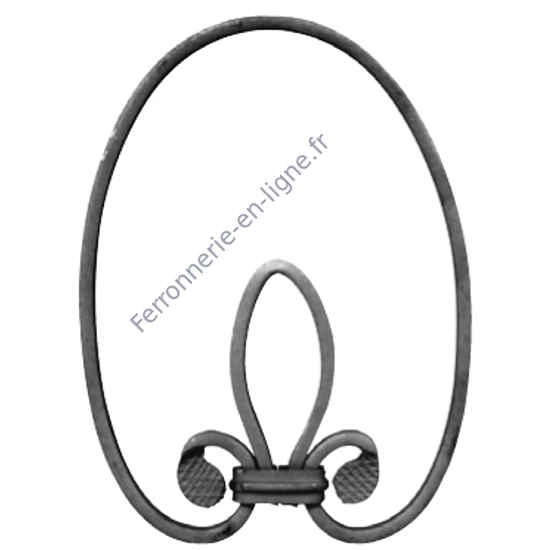 accessoire de ferronnerie, volute en fer forgé