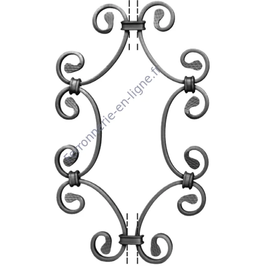 accessoire de ferronnerie, volute en fer forgé