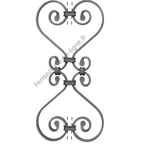 accessoire de ferronnerie, volute en fer forgé