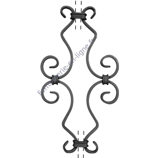 accessoire de ferronnerie, volute en fer forgé