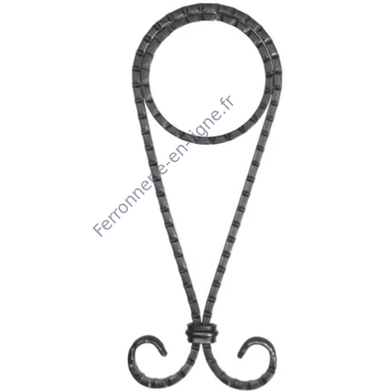 accessoire de ferronnerie, volute en fer forgé