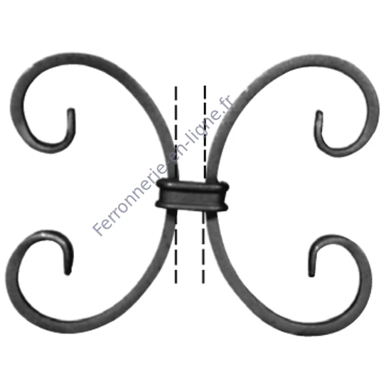 accessoire de ferronnerie, volute en fer forgé
