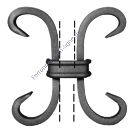 accessoire de ferronnerie, volute en fer forgé